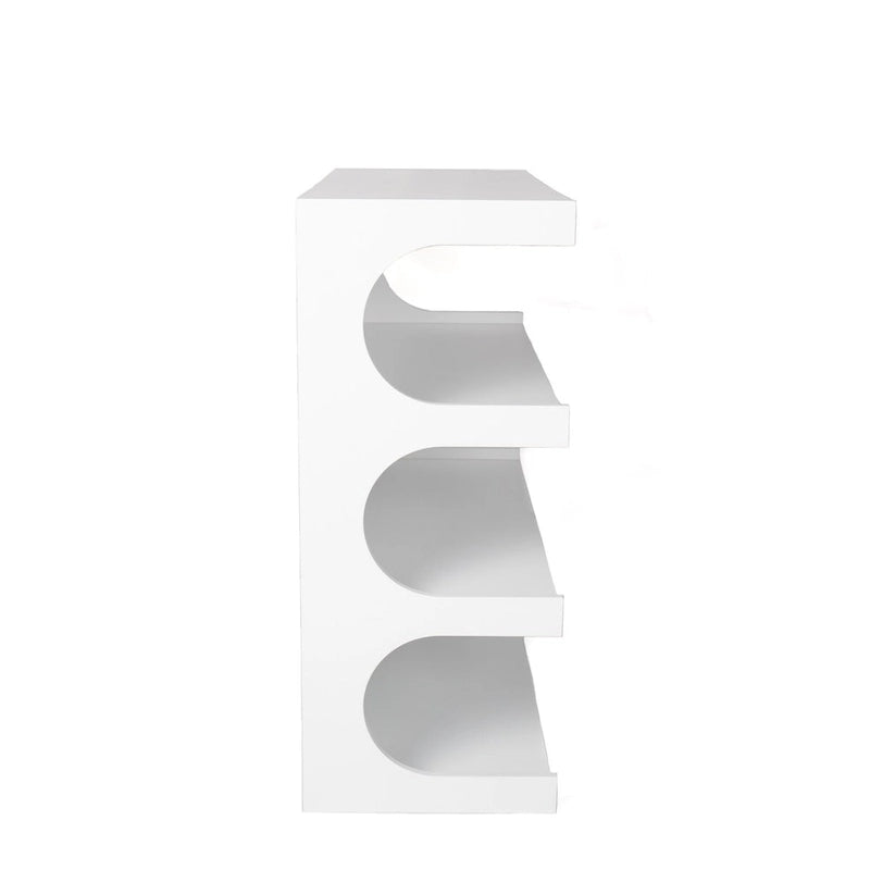 Étagère multifonctionnelle blanche à 4 niveaux faisant également office de table basse, bibliothèque de sol créative et minimaliste, étagères de rangement.
