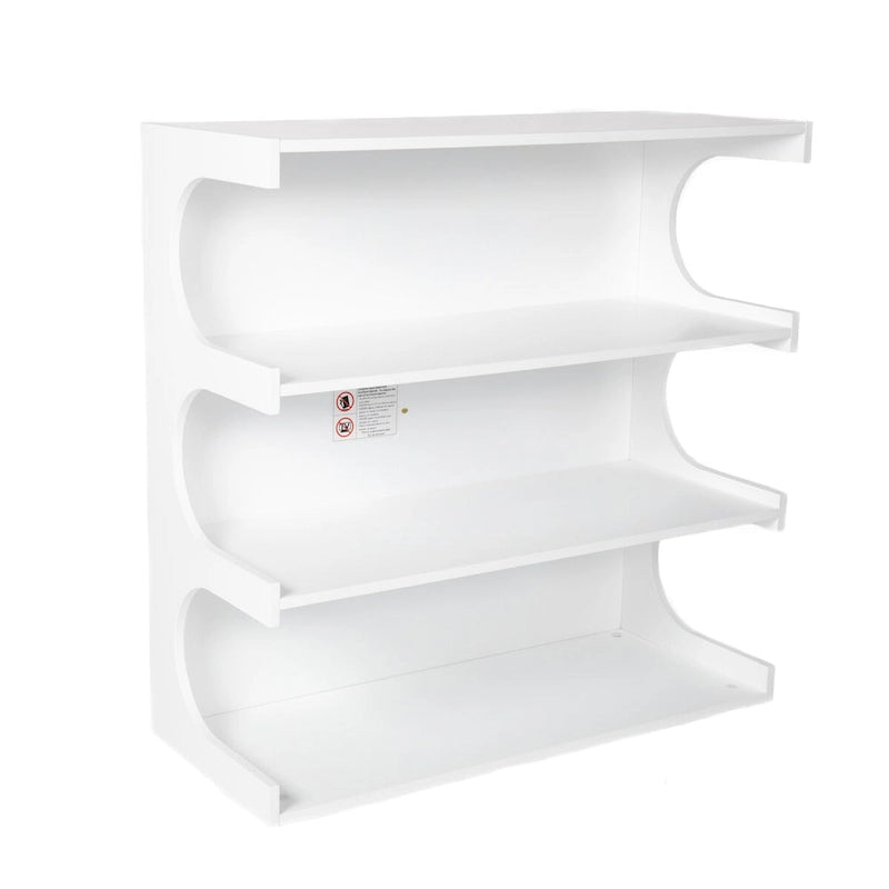 Étagère multifonctionnelle blanche à 4 niveaux faisant également office de table basse, bibliothèque de sol créative et minimaliste, étagères de rangement.