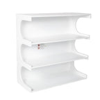 Étagère multifonctionnelle blanche à 4 niveaux faisant également office de table basse, bibliothèque de sol créative et minimaliste, étagères de rangement.