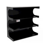 Étagère multifonctionnelle blanche à 4 niveaux faisant également office de table basse, bibliothèque de sol créative et minimaliste, étagères de rangement.