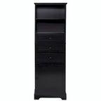 Armoire de rangement haute avec 3 tiroirs et étagères réglables pour salle de bain