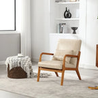 Fauteuil d'appoint moderne en similicuir avec un coussin