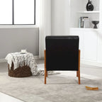 Fauteuil d'appoint moderne en similicuir avec un coussin