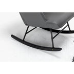 Fauteuil à bascule, fauteuil berçant, fauteuil d'appoint à bascule avec coussin lombaire et repose-pieds pour chambre d'enfant/salon/chambre à coucher