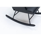 Fauteuil à bascule, fauteuil berçant, fauteuil d'appoint à bascule avec coussin lombaire et repose-pieds pour chambre d'enfant/salon/chambre à coucher