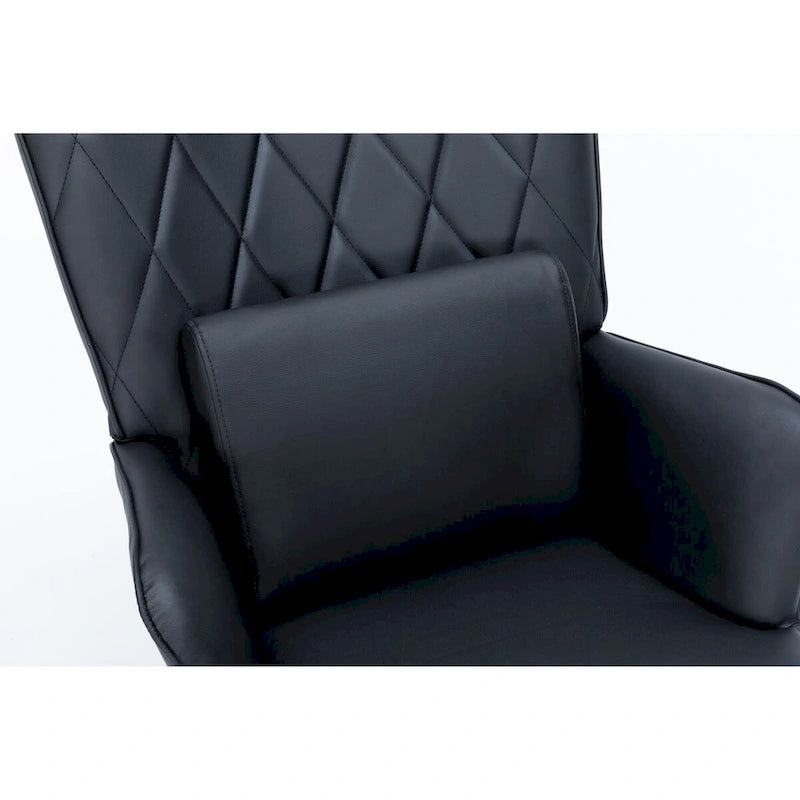 Fauteuil à bascule, fauteuil berçant, fauteuil d'appoint à bascule avec coussin lombaire et repose-pieds pour chambre d'enfant/salon/chambre à coucher