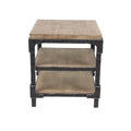 Table d'appoint d'appoint en bois à 2 étagères - Brun - Roche River Decor