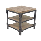 Table d'appoint d'appoint en bois à 2 étagères - Brun - Roche River Decor