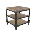 Table d'appoint d'appoint en bois à 2 étagères - Brun - Roche River Decor