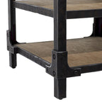 Table d'appoint d'appoint en bois à 2 étagères - Brun - Roche River Decor