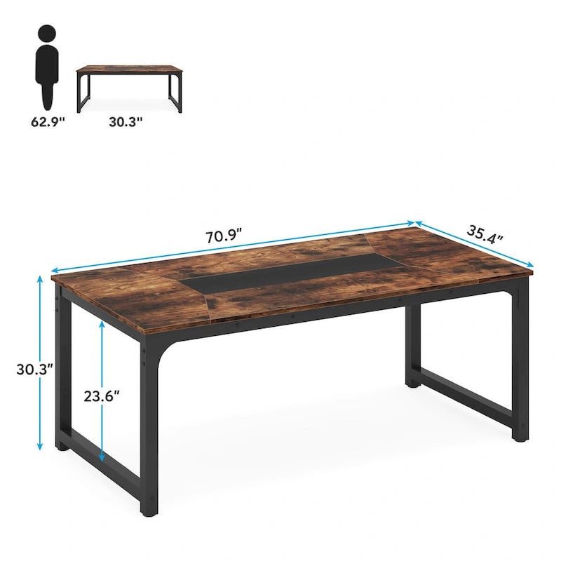 Table de conférence en bois 71, table de séminaire moderne pour salle de réunion - 70,9 cm (L) x 35,4 cm (l) x 30,3 cm (H)