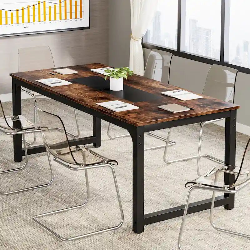 Table de conférence en bois 71, table de séminaire moderne pour salle de réunion - 70,9 cm (L) x 35,4 cm (l) x 30,3 cm (H)