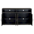 Buffet classique à 4 portes avec rangement ouvert et étagères réglables