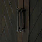 Buffet classique à 4 portes avec rangement ouvert et étagères réglables