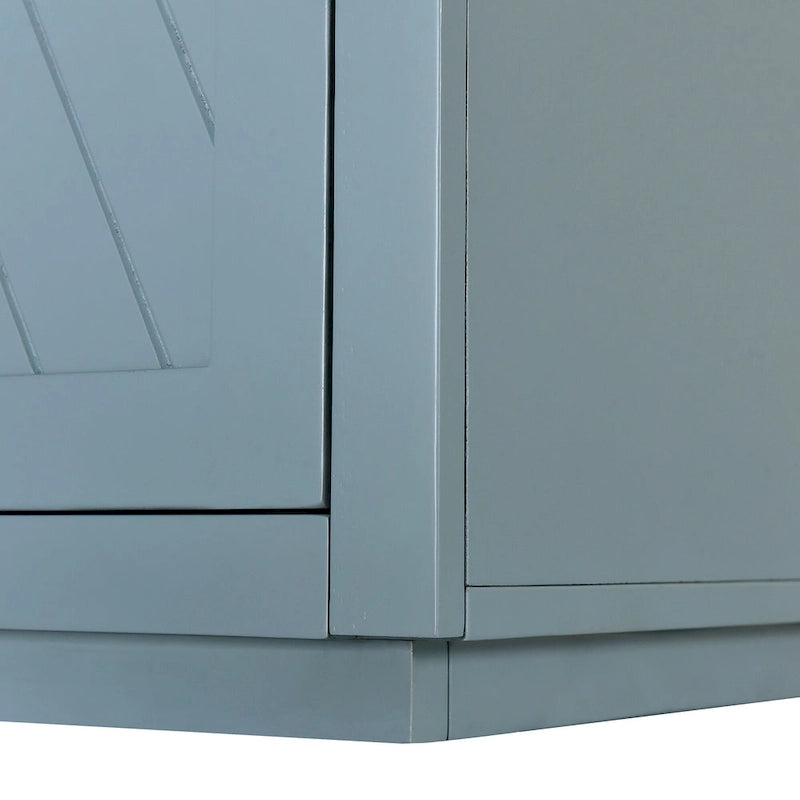 Buffet classique à 4 portes avec rangement ouvert et étagères réglables