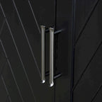 Buffet classique à 4 portes avec rangement ouvert et étagères réglables