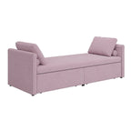 Lit de jour moderne capitonné avec 2 tiroirs, sans matelas nécessaire