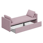Lit de jour moderne capitonné avec 2 tiroirs, sans matelas nécessaire