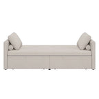 Lit de jour moderne capitonné avec 2 tiroirs, sans matelas nécessaire