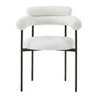 Fauteuils de salle à manger rembourrés avec pieds en métal pour la maison, la cuisine, le salon (lot de 2)