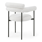 Fauteuils de salle à manger rembourrés avec pieds en métal pour la maison, la cuisine, le salon (lot de 2)