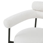 Fauteuils de salle à manger rembourrés avec pieds en métal pour la maison, la cuisine, le salon (lot de 2)