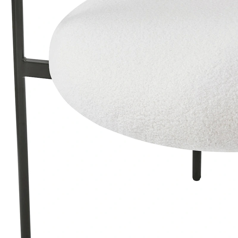 Fauteuils de salle à manger rembourrés avec pieds en métal pour la maison, la cuisine, le salon (lot de 2)