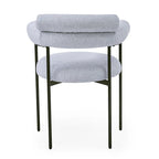 Fauteuils de salle à manger rembourrés avec pieds en métal pour la maison, la cuisine, le salon (lot de 2)