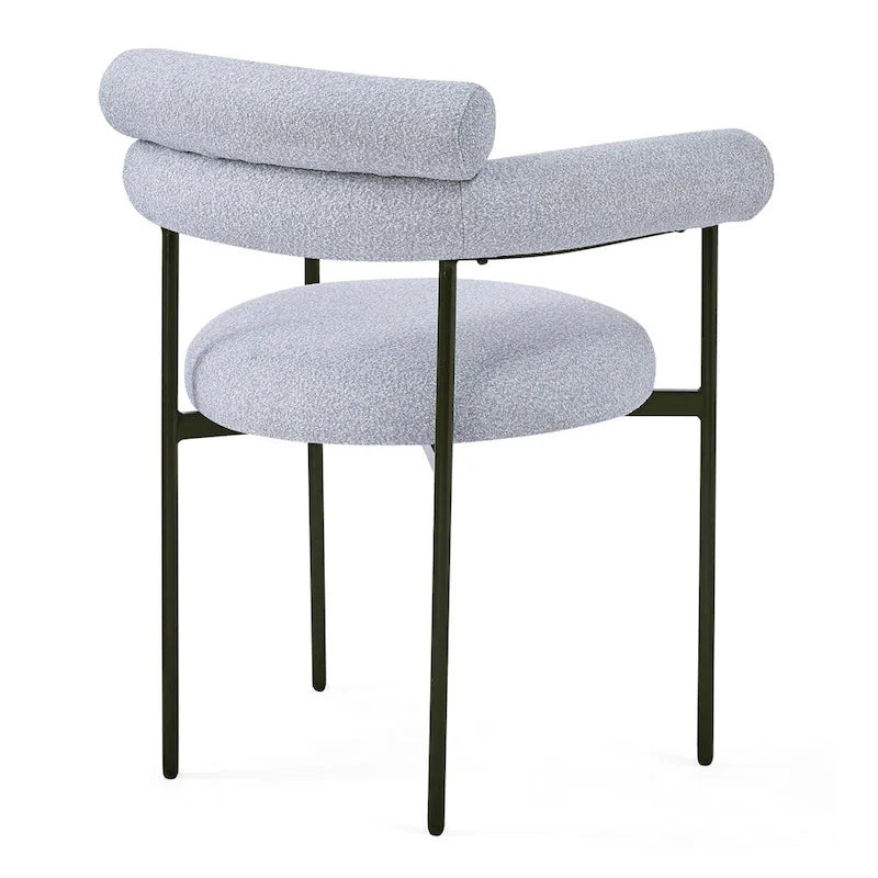 Fauteuils de salle à manger rembourrés avec pieds en métal pour la maison, la cuisine, le salon (lot de 2)