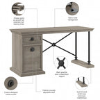 Bureau design Coliseum 60W avec rangement par Bush Furniture