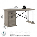 Bureau design Coliseum 60W avec rangement par Bush Furniture