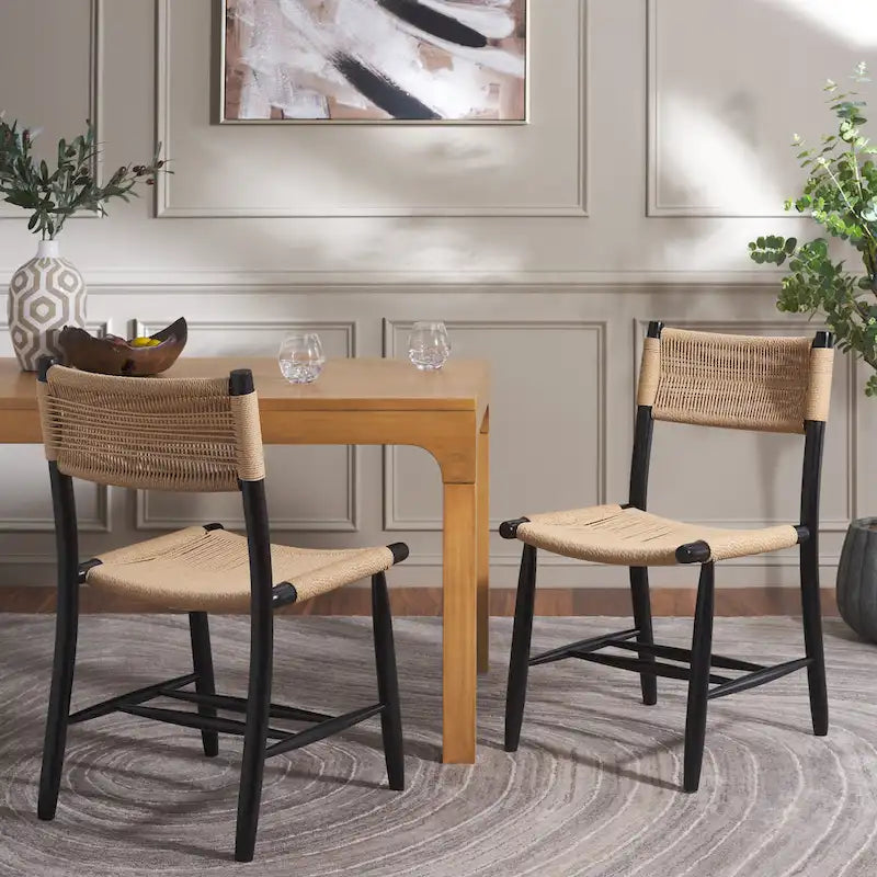Chaises de salle à manger en corde SAFAVIEH Home Masha 43 cm [LOT DE 2] - 51 cm L x 56 cm P x 86 cm H