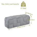 Grand banc ottoman moderne en tissu respirant 3D