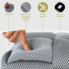 Grand banc ottoman moderne en tissu respirant 3D
